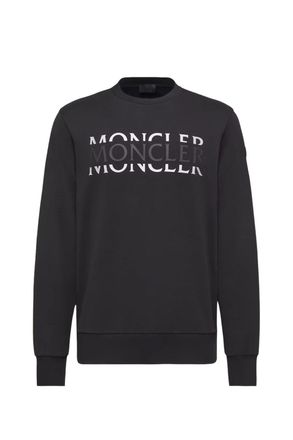 Moncler BRANDED COTTON SWEATSHIRT Size: XXL, colour: BLACK