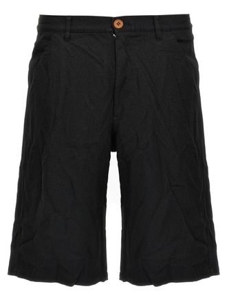 ☆COMME des GARCONS☆ Men's Overfit Dark Blue Tencel Short S Comme des Garçons Homme | DSMNY E-SHOP