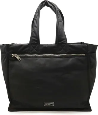 Burberry Black Nylon Shoulder Bag Tote Bag (Pre-Owned)