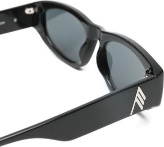 The Attico Womens Sunglasses Maya D-Frame Black Acetate