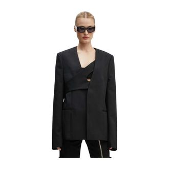 Heliot Emil Blazer in Lana - - Jackets - Donna - Nero - S