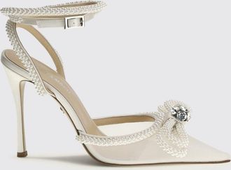 Mach & Mach Pump Mach & Mach in raso con perline applicate