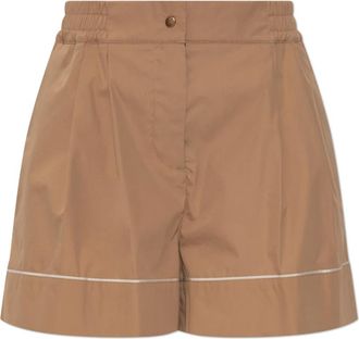 Moncler Katoenen shorts met zakken - Dames - Korte Broeken - Bruin - M - Katoen - Korte Broeken