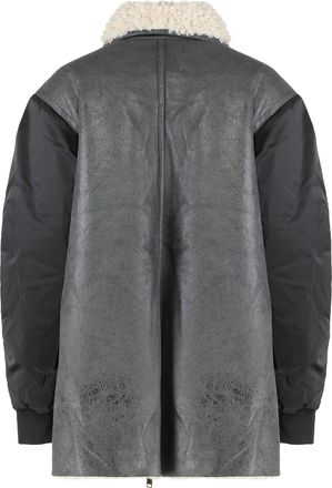 Isabel Marant Womens Oversized Jacket With Contrast Collar Grey Polyester