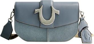 True Religion Denim Saddle Bag with Oversized Horseshoe Logo in Blue at Nordstrom