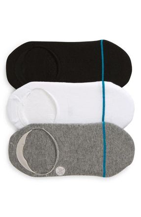 Stance Icon 3-Pack No-Show Liner Socks in Black Multi at Nordstrom, Size Medium