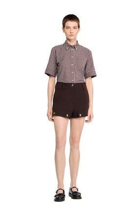 Sandro Buttoned carpenter shorts in Brown at Nordstrom, Size 42 Eu
