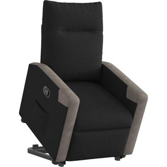 vidaXL Sill&oacute;n Reclinable Elevable Tela Negro Vidaxl