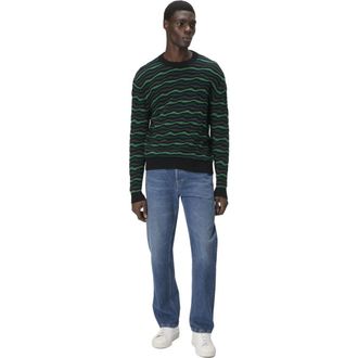 Missoni Crew Neck Sweater With Wave Pattern in Green at Nordstrom, Size 52 It