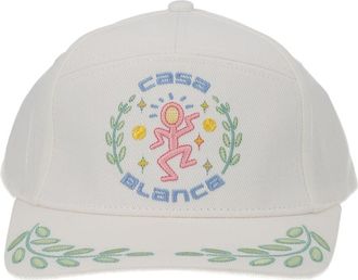 Casablanca A-SP26-HAT-008_01WHITE Cotton Baseball Cap - White