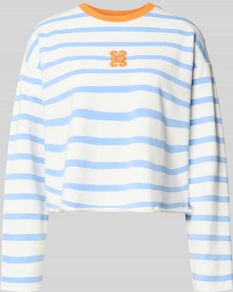 Smith & Soul Sweatshirt mit Logo-Patch und Rollsaum in Bleu, Gr&ouml;&szlig;e XXL