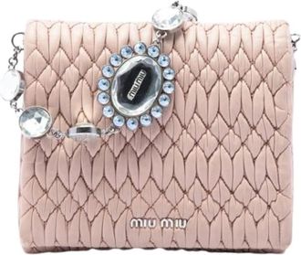 Miu Miu Pre-owned Satchel - Dames - Vintage Clutch - Roze - ONE Size - Leer - Vintage