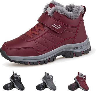 Generic Musabela Boots For Women Men, Winter Non-Slip Wide Toe Orthopedic Sneakers, Lightweight Outdoor Booties (Red,13.5 Women/12.5 Men)