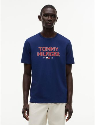 Tommy Hilfiger Mens Bold Tommy 1985 Logo T-Shirt - Navy - XXXL