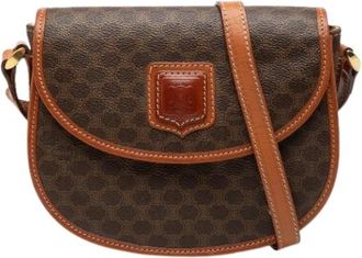 Celine Pre-owned Cross Body Bags, female, Brown, Size: ONE SIZE Pre-owned Coated Canvas Crossbody Bag