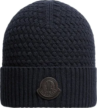 Moncler Moncler Cashmere Blend Beanie, Men, Blue, Size: One Size