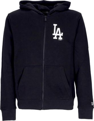 New Era Dodgers Rits Hoodie Zwart/Wit - Heren - Vesten met rits - Zwart - XL - Katoen - Hoodies & sweatvesten