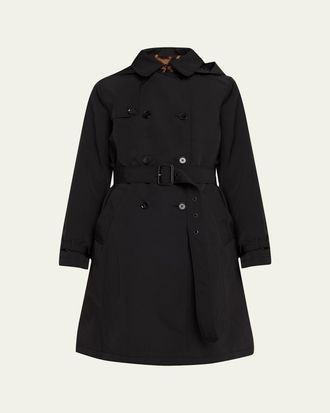 Jane Post Water-Repellent Trench Coat with Detachable Wool Lining