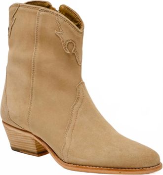 Free People Womens New Frontier Western Boot In Oyster Suede