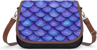 Generic Rainbow Mermaidess Scale Crossbody Bags for Women Shoulder Messenger Bag Purse Handbags