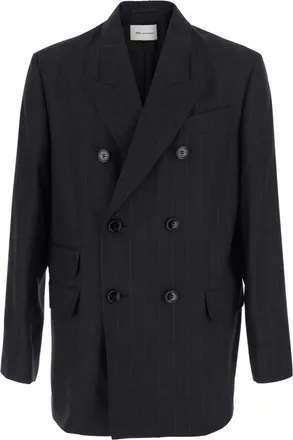 Ami Dark Grey Stripes Blazer