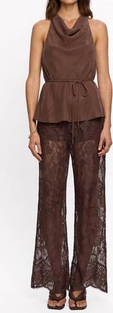 Kivari Arabella Halter Top In Chocolate
