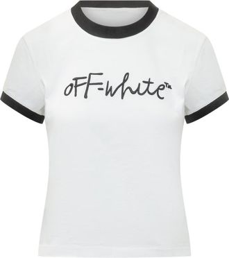 Off-white White Logo Crew Neck T-Shirt