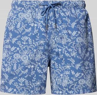 Mc Neal Badehose im Allover-Look in Rauchblau, Gr&ouml;&szlig;e XXL