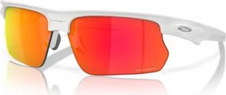 Oakley Unisex Bisphaera Matte Carbon Sunglasses In White / Vibrant Prizm Ruby