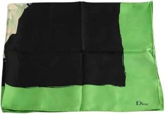 Dior Pre-owned Scarves, female, Multicolor, Size: ONE SIZE Pre-owned Carr&eacute; Femme Silk Scarf