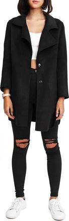 Belle & Bloom Ex-Boyfriend Wool Blend Oversized Jacket in Black at Nordstrom, Size X-Small