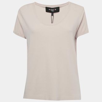 Paule Ka Pink Jersey Short Sleeve Top