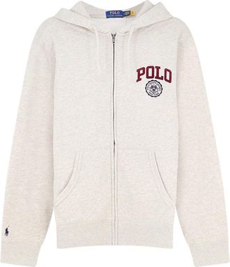 Polo Ralph Lauren Zip-through Hoodie - Heren - Vesten met rits - Grijs - L - Katoen - Hoodies & sweatvesten