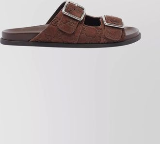 Gucci suede slide sandals open toe