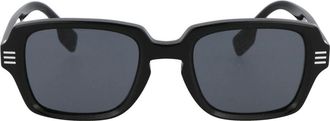 Burberry Eldon Stijlvolle Zonnebril voor Zonnige Dagen - Heren - Zonnebrillen - Zwart - 51 MM - Accessoires