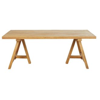 Maisons du monde Mesa de jard&iacute;n para 8 personas de madera de teca reciclada de 200 cm