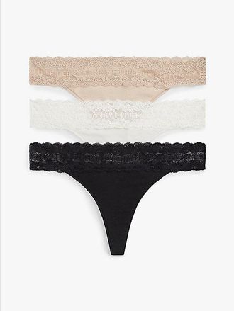 Tommy Hilfiger Pack de 3 tangas con estampado integral