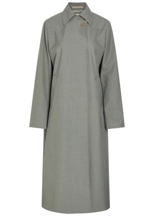 Our Legacy Capital Checked Woven Trench Coat - Grey - 34 (UK6 / XS)