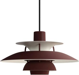 Louis Poulsen PH 5 Pendelleuchte, monochrome burgundy