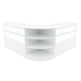 MonsterShop Andromeda LED Shop Counter Set LM60 & 2 x C1200 - White