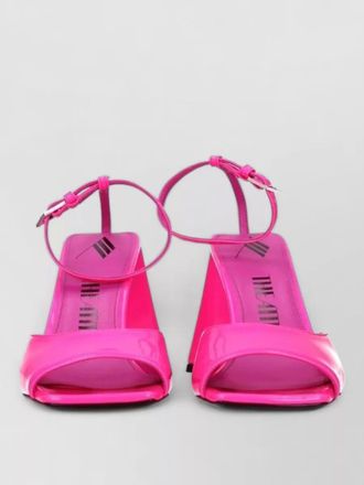 The Attico leather ankle-strap block-heel sandals