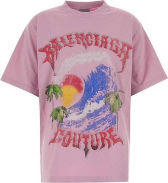 Balenciaga Oversized T-shirt - Dames - T-shirts - Roze - S - Tops