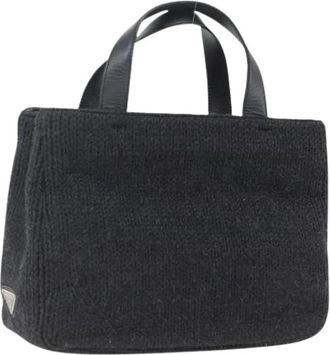 Prada Pre-owned Vintage Handtas - Dames - Vintage Handtas - Zwart - ONE Size - Wol - Vintage
