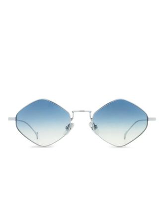 Eyepetizer Zonnebril met geometrisch montuur - Zilver