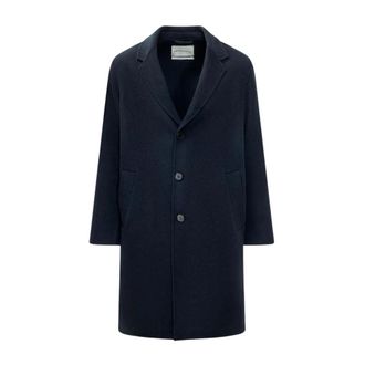 Amaranto Amar&aacute;nto - Cappotto over - Heren - Mantels - Blauw - Maat: M Wol