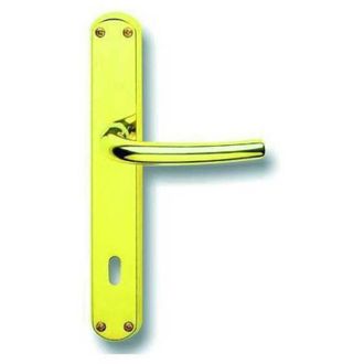 Ghidini Manijas Milena De Lat&oacute;n Pulido Con Placa De 8x70 Mm