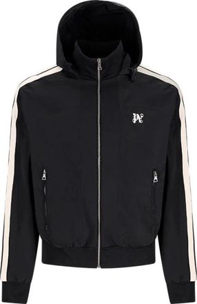 Palm Angels Nylon Windbreaker Zip-through Sweatshirt - Heren - Vesten met rits - Zwart - M - Nylon - Hoodies & sweatvesten