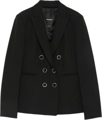 Pinko Pinko - Alexia Blazer - Dames - Jassen - Zwart - Maat: XS Leer