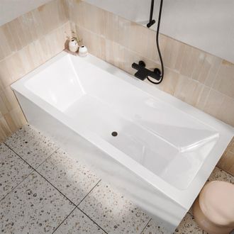 Aurlane Pack Ba&ntilde;era 180x80 Cm Y 2 Faldones - Blanco Brillante - Marina Square Duo