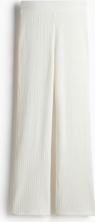 H&M Ausgestellte Zopfstrick-Hose - White